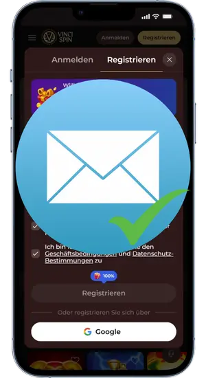 VinciSpin E-Mail bestätigen